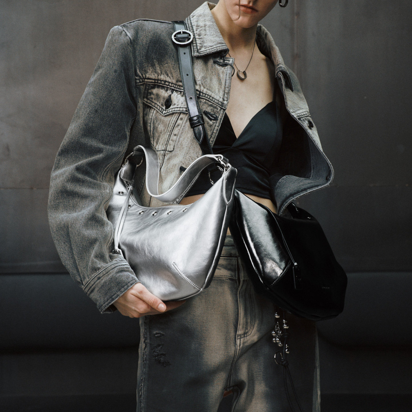 INJOYLIFE秋季新品tag新月包牛皮单肩斜挎包马鞍包手提包通勤女包,淘宝优惠券,粉丝福利购,淘宝优惠卷