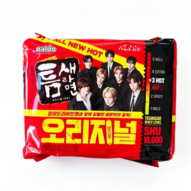 Korean food eight spicy whirlwind gap ramen polar spicy instant noodles late night snack boiled noodle soup noodles 120g*5