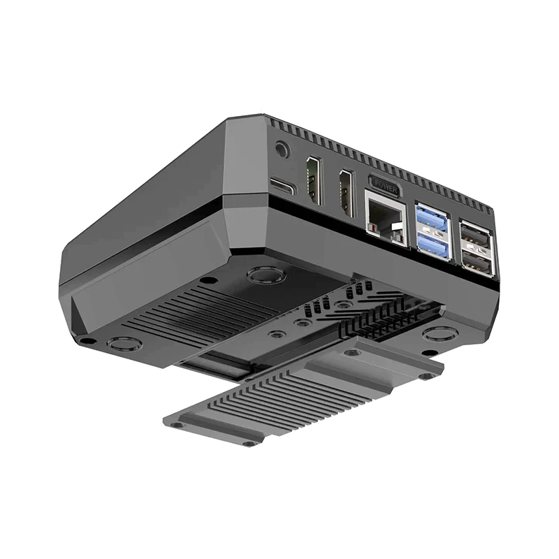 Корпус из алюминиевого сплава Argon One V3/V3 M.2 для Raspberry Pi 5, встроенный регулируемый 30 мм вентилятор скорости