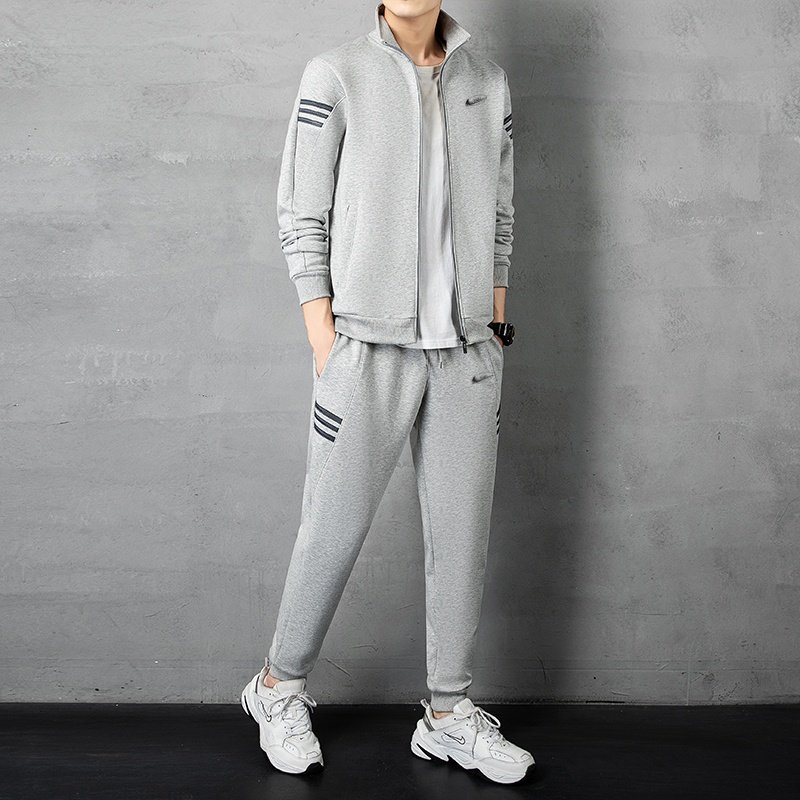 耐克顿休闲套装男士秋冬季新款立领卫衣开衫卫裤帅气三件套运动服,淘宝优惠券,粉丝福利购,淘宝优惠卷
