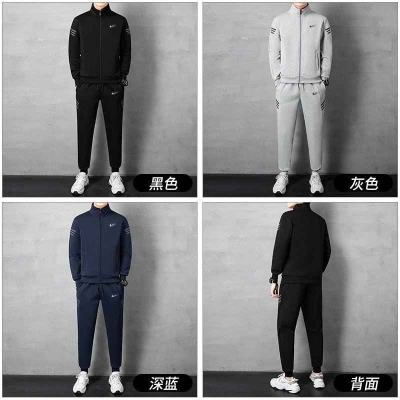耐克顿休闲套装男士秋冬季新款立领卫衣开衫卫裤帅气三件套运动服,淘宝优惠券,粉丝福利购,淘宝优惠卷