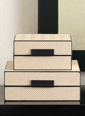 现代轻奢首饰盒珠宝收纳样板间软装饰品家居衣帽间梳妆台装饰摆件