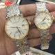 Renault simple thin steel strap couple watch