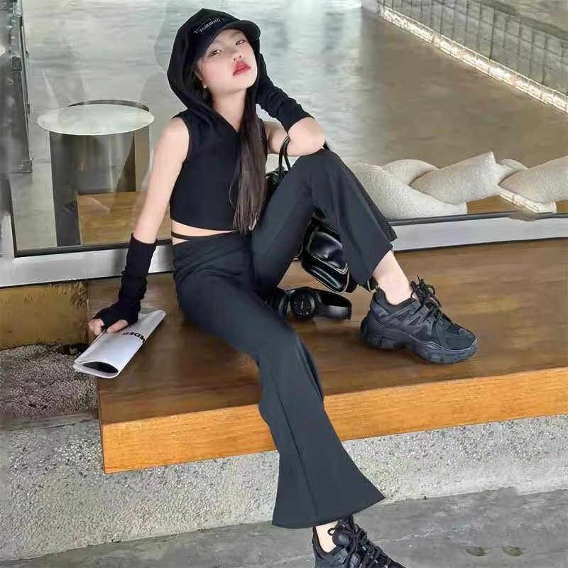 女大童童装潮酷女童废土风连帽上衣显瘦喇叭裤爵士舞演出两件套潮,淘宝优惠券,粉丝福利购,淘宝优惠卷