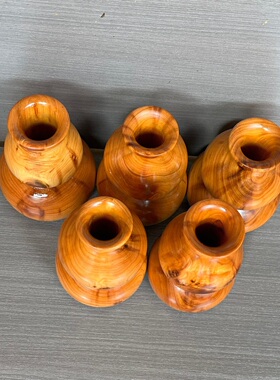 正宗太行崖柏葫芦花瓶高油油性纯手工制作把玩摆件树头头料葫芦