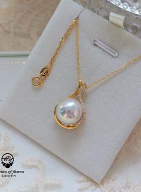 顶美孤品天然炫光滑皮无暇吊坠项链s925纯银精工链项链12-13mm