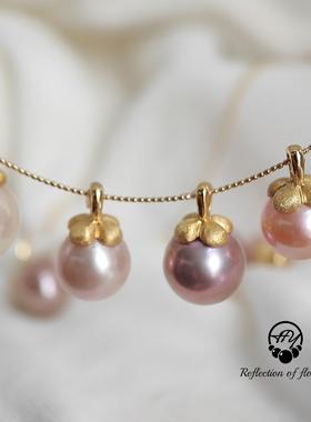 天然珍珠吊坠柿柿事事如意珍珠吊坠山竹925纯银柿子知足常乐吊坠