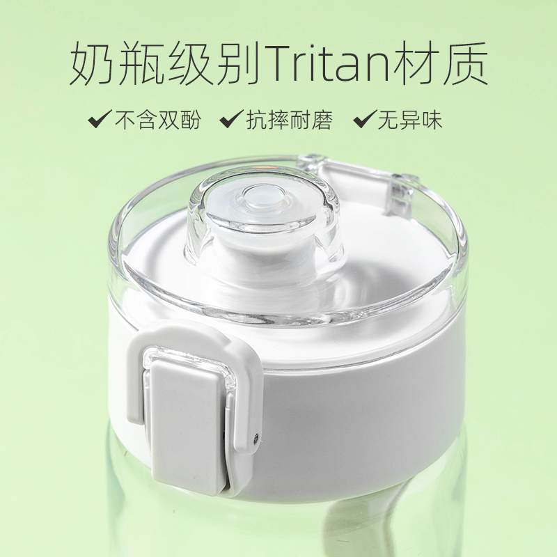 MINISO名创优品爱喝水系列弹盖提手TRITAN杯简约运动茶隔吸管水杯 - 图2