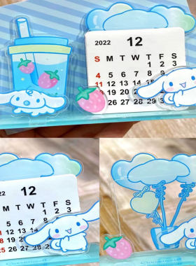 名创优品亚克力日历卡通桌面摆件