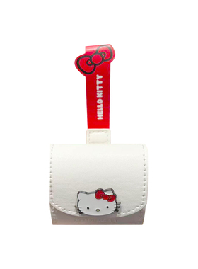 MINISO名创优品凯蒂猫Hello Kitty纯色皮革耳机包可爱耳机保护套
