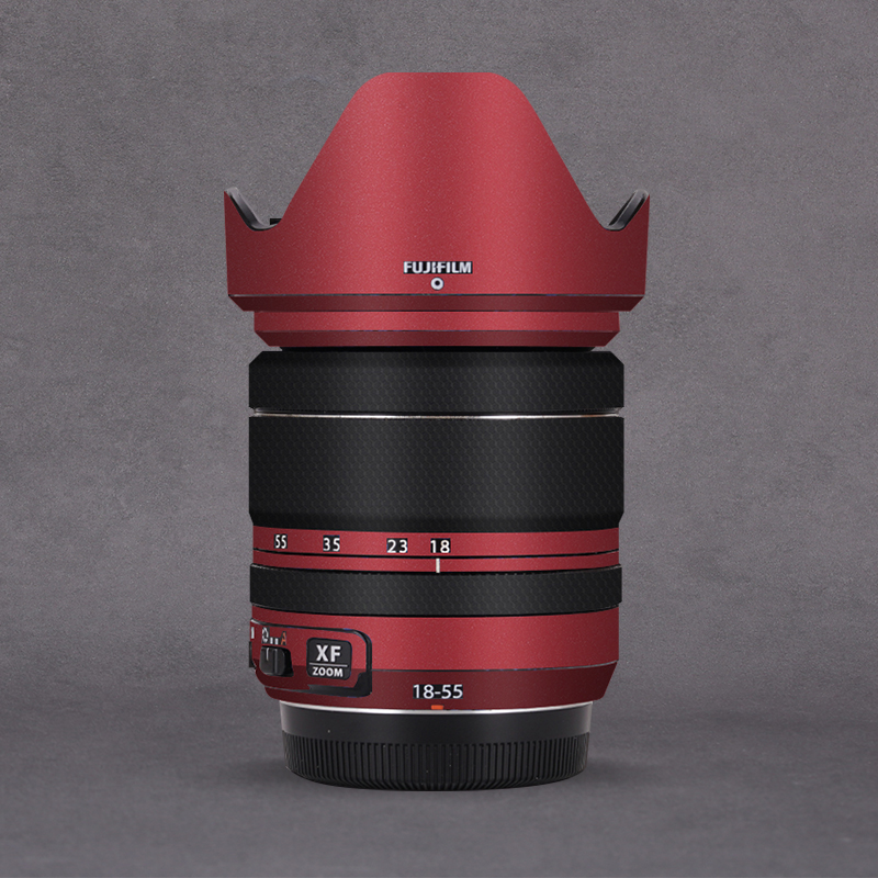 适用于富士XF18-55镜头保护贴膜碳纤维fujifilm 1855亚光迷彩3M-图1
