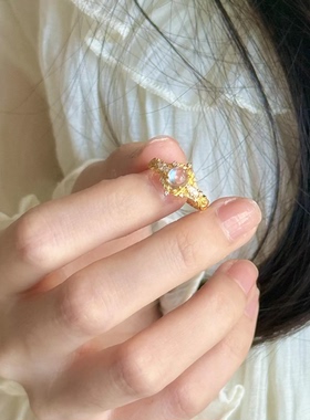 美少女爱心戒指女轻奢小众高级感