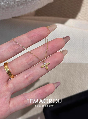 高保色~可爱金色小蜜蜂项链小巧