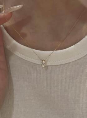 绝美超闪马眼钻项链女精致简约