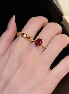 古典气质优雅满钻锆石戒指轻奢