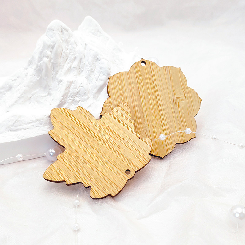 竹制风摆挂饰竹片贝壳四叶草造型空白竹板手工DIY挂件掉吊牌材料,淘宝优惠券,粉丝福利购,淘宝优惠卷