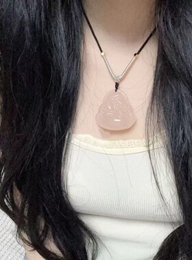 新品藕粉色佛公挂件吊坠