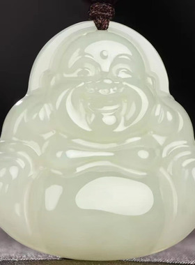 白色弥勒佛大肚佛吊坠