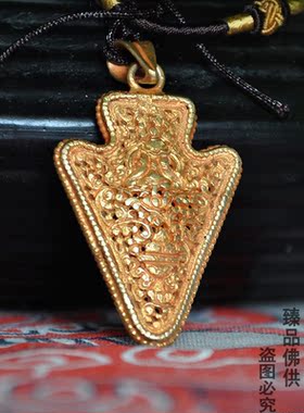 尼泊尔真金佛牌项链坠