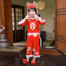 New Years Day Childrens Dragon Year Hewelcome Performance in Kindergarten Men And Women Dragon Baby Cartoon Dragon Animal Dance Performance Costumes