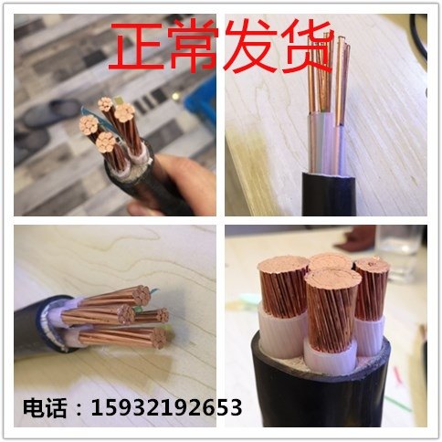 国标铜线电力电缆线YJV 3 4 5芯+1 50 70 95 120 150平方纯铜电线 - 图0