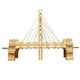 Popsicle stick diy suspension bridge hand-assembled model for children