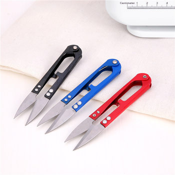 ມີດຕັດ U-shaped yarn shears thread scissors cross stitch trimming scissors embroidery stainless steel sewing handmade iron scissors