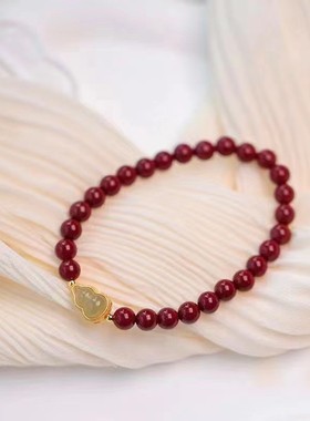 九紫离火葫芦紫金朱砂师傅推荐朱砂手串情侣母亲礼物女款福禄手链