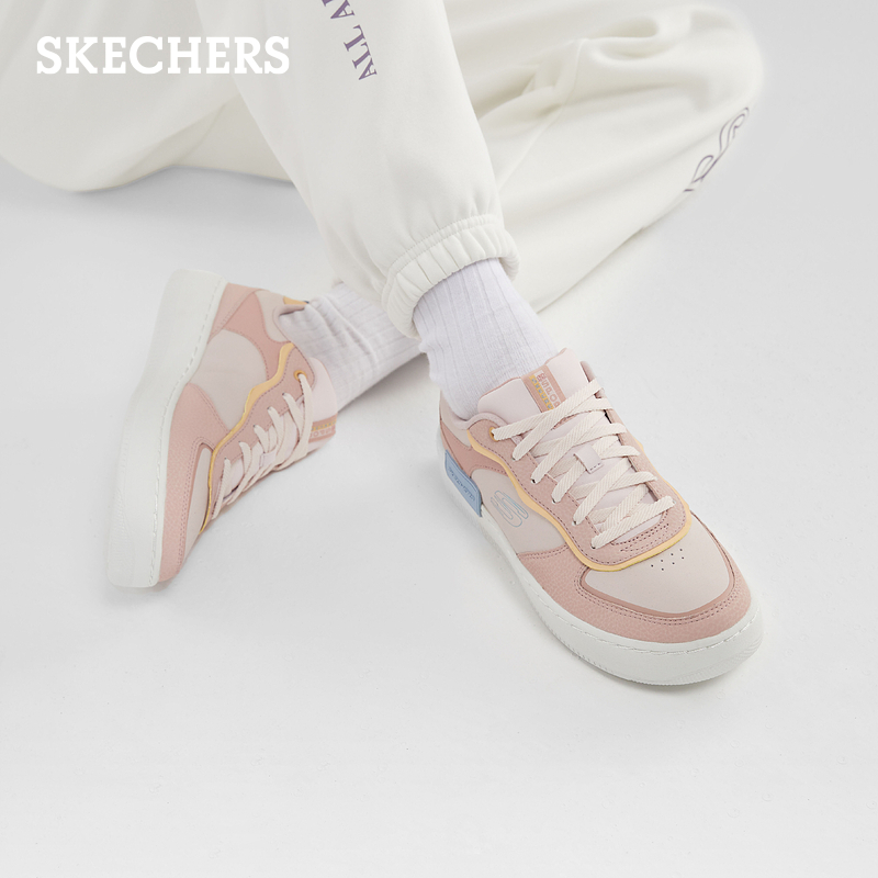 Skechers斯凯奇女鞋时尚撞色休闲厚底板鞋缓震舒适休闲鞋平底鞋 - 图1