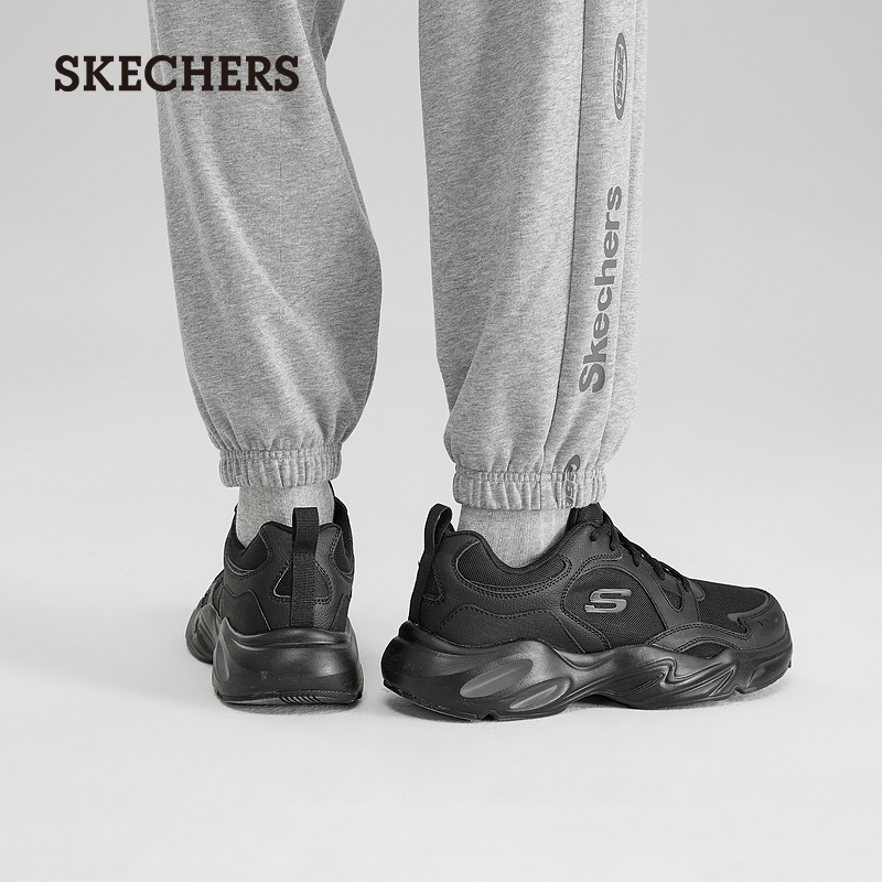 Skechers斯凯奇时尚复古老爹鞋厚底增高运动鞋户外休闲鞋男 - 图1