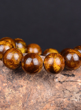 二代金丝海柳手串黑珊瑚单圈手链文玩饰品合成海柳佛珠厂家