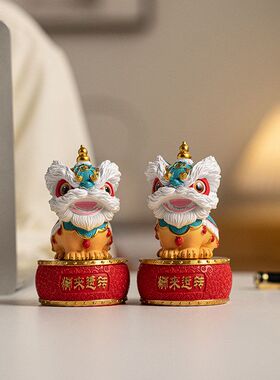 创意礼品醒狮送老外中国特色礼物国潮舞狮高级感小众狮来运转摆件