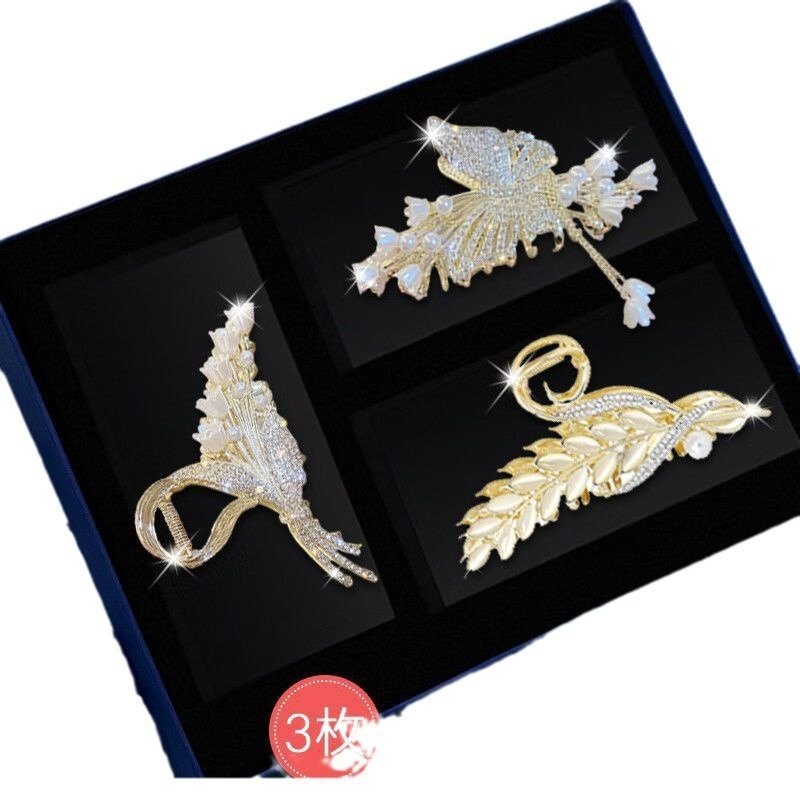 年货蝴蝶结发夹女后脑勺盘发抓夹感精致流苏鲨鱼夹生日礼物送女友,淘宝优惠券,粉丝福利购,淘宝优惠卷