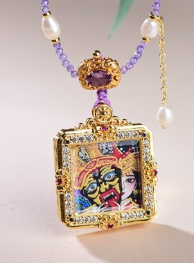 轻奢紫水晶小米珍珠锁骨链