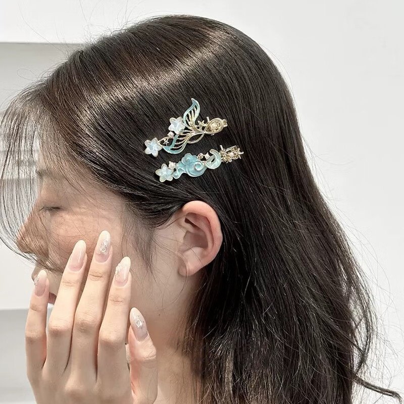 鱼尾发夹感精致刘海侧边夹轻奢可爱星星碎发夹生日礼物送女生,淘宝优惠券,粉丝福利购,淘宝优惠卷