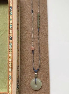 天然和田玉南红手工编织吊坠绳