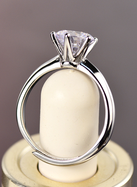 八心八箭活口可调仿真钻戒女戒指