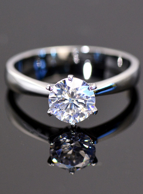 1克拉钻戒仿真合金电镀材质戒指