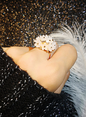 戒指玫瑰金饰品日韩小众夸张