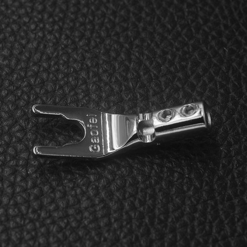 正品gaofei紫铜Y型插头 音箱音响喇叭功放音频线 镀铑镀金U型接头 - 图0