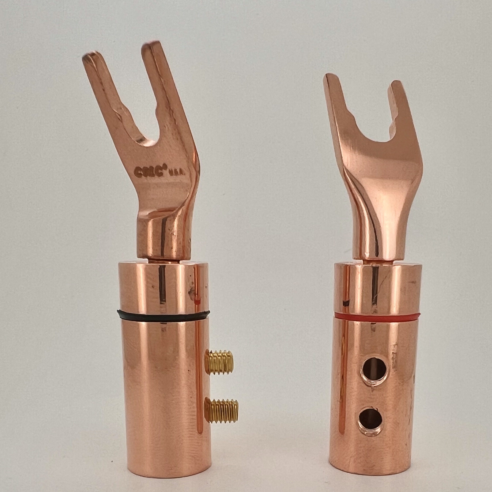 纯紫铜镀金免焊接音响线Y插头音箱连接叉头U型大线径喇叭线接头,淘宝优惠券,粉丝福利购,淘宝优惠卷