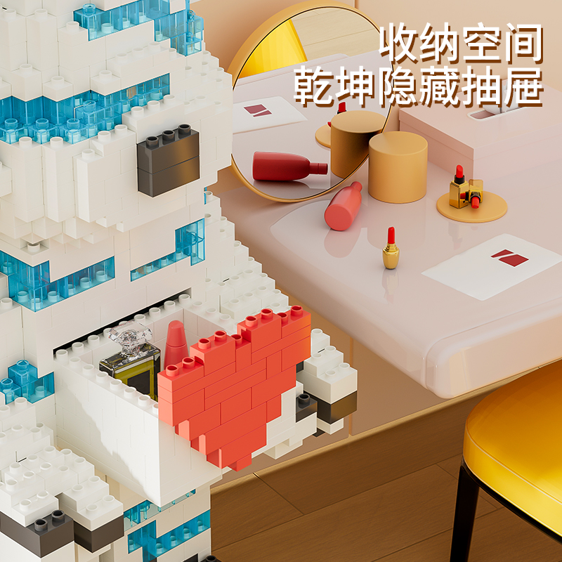 新款大颗粒版积木熊积木大型客厅摆件拼装玩具超大号网红抖音 - 图3