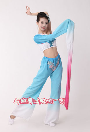 儿童古典舞演出服女童茉莉花秧歌舞新款少儿民族扇子伞舞蹈服飘逸 - 图0