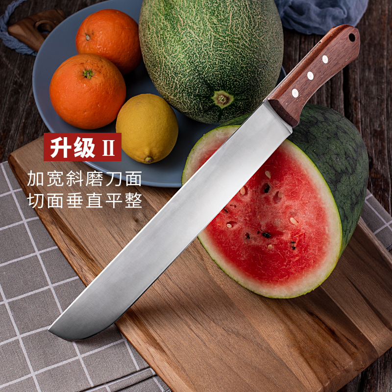 木柄水果刀削皮刀家用弯嘴头削土豆切西瓜果蔬长款不锈钢厨房刀具 - 图2