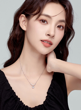 KUMET星月系列纯银999吊坠高级轻奢气质通勤锁骨链好运足银项链女