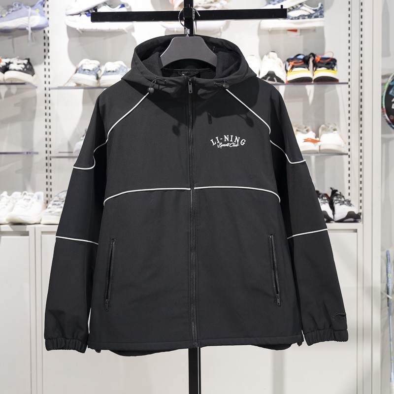 李宁男子运动夹克2024冬季新款加绒保暖防泼水宽松外套AJDU221,淘宝优惠券,粉丝福利购,淘宝优惠卷