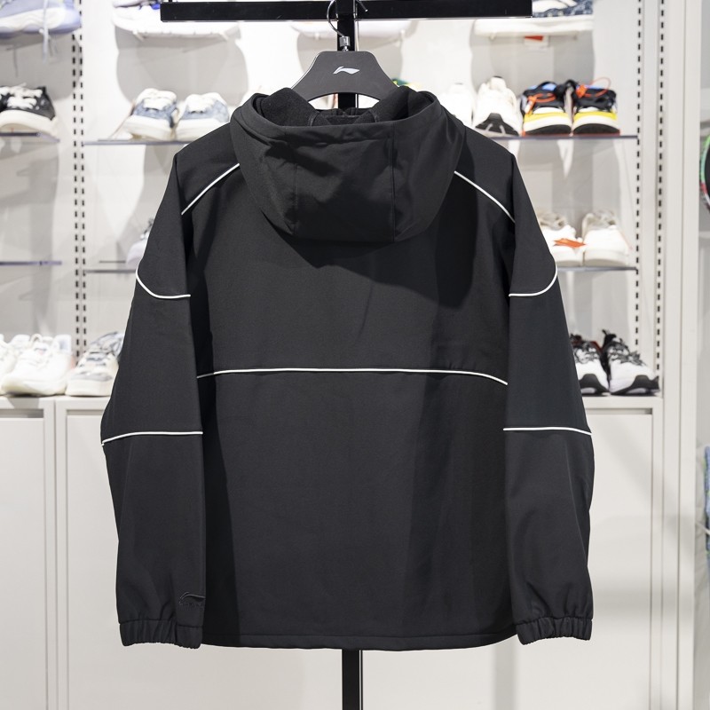 李宁男子运动夹克2024冬季新款加绒保暖防泼水宽松外套AJDU221,淘宝优惠券,粉丝福利购,淘宝优惠卷