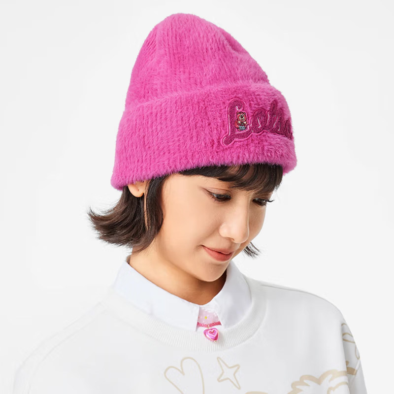 李宁针织帽2024冬季男女皮克斯草莓熊联名加绒保暖毛线帽AMZU051,淘宝优惠券,粉丝福利购,淘宝优惠卷