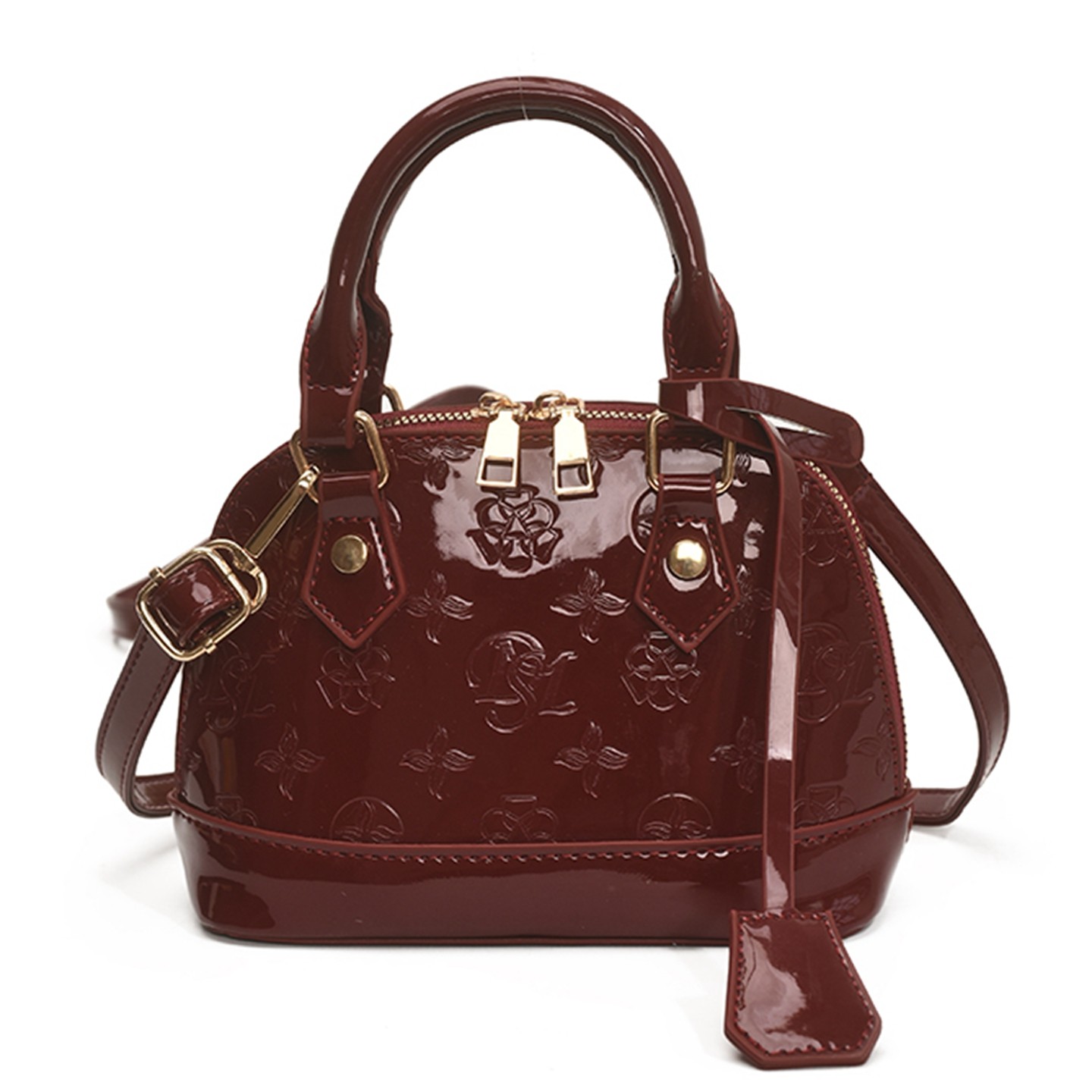 高级质感红色漆皮包包女士2025新款时尚斜挎包结婚新娘手提贝壳包,淘宝优惠券,粉丝福利购,淘宝优惠卷