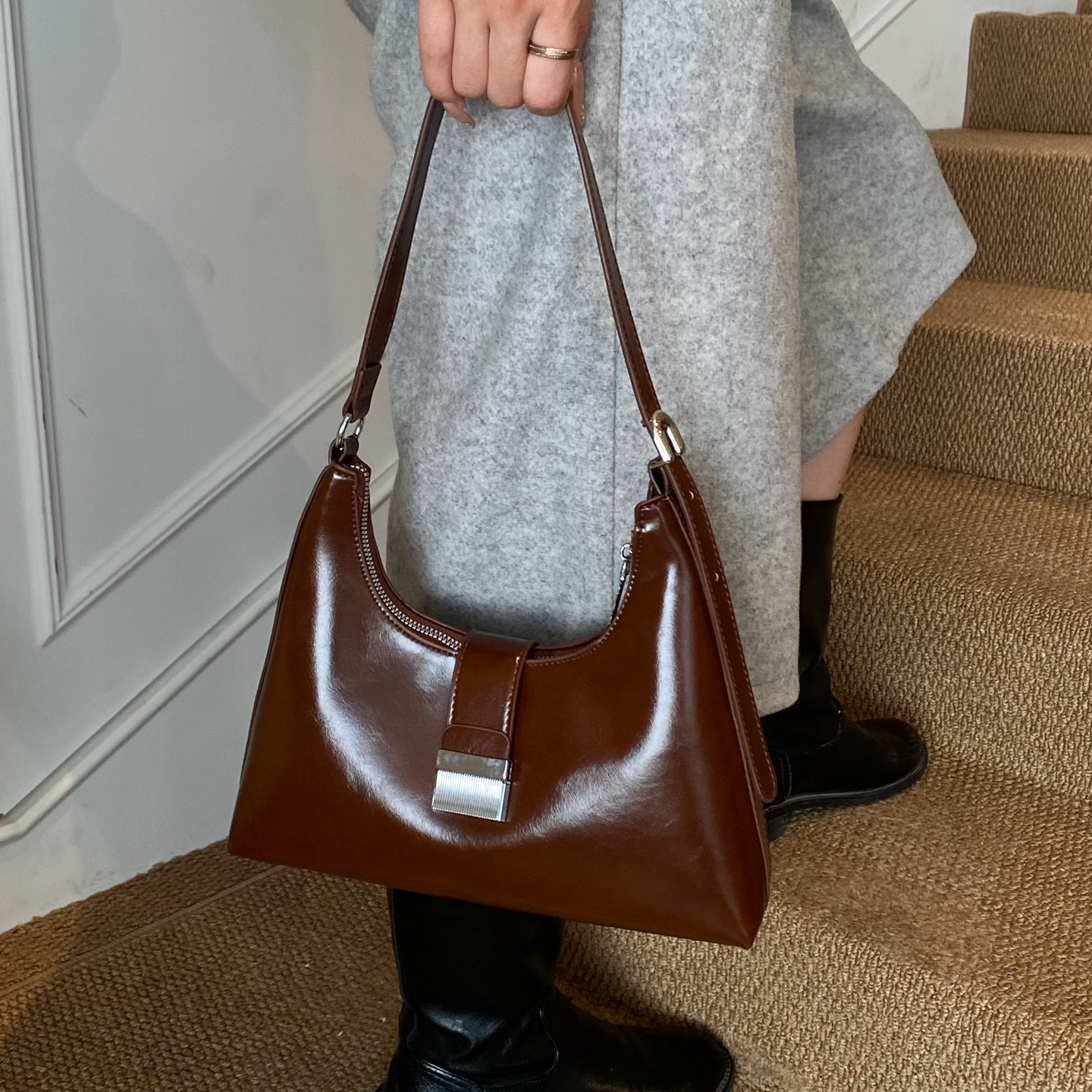 高级质感小众红色女士包包2026新款通勤单肩斜挎腋下包结婚新娘包,淘宝优惠券,粉丝福利购,淘宝优惠卷